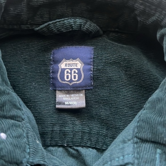 Route 66 Green Flannel Button Up Long Sleeve Size M 8 - Picture 4 of 5